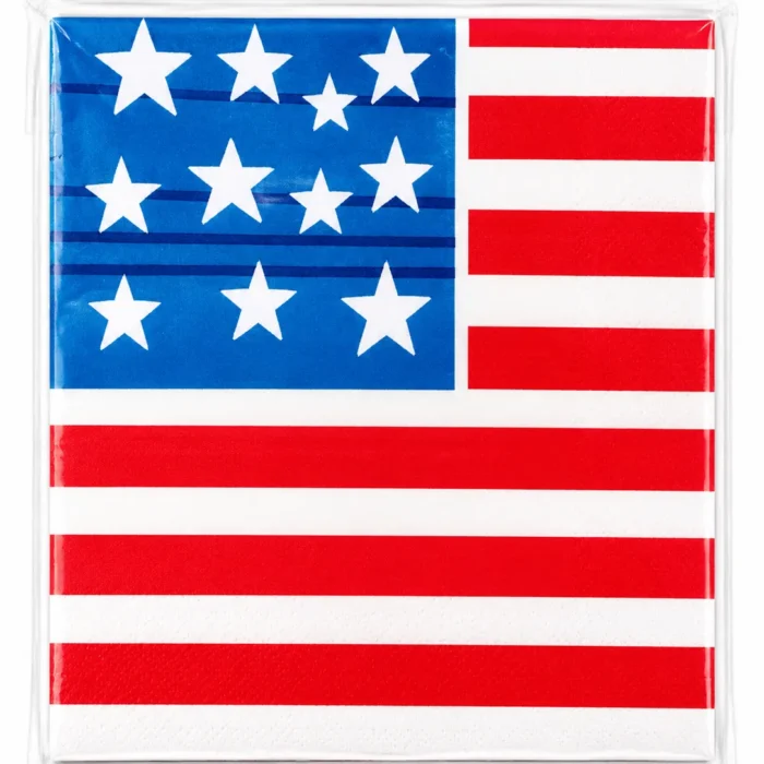 Patriotic American Flag Beverage Napkins