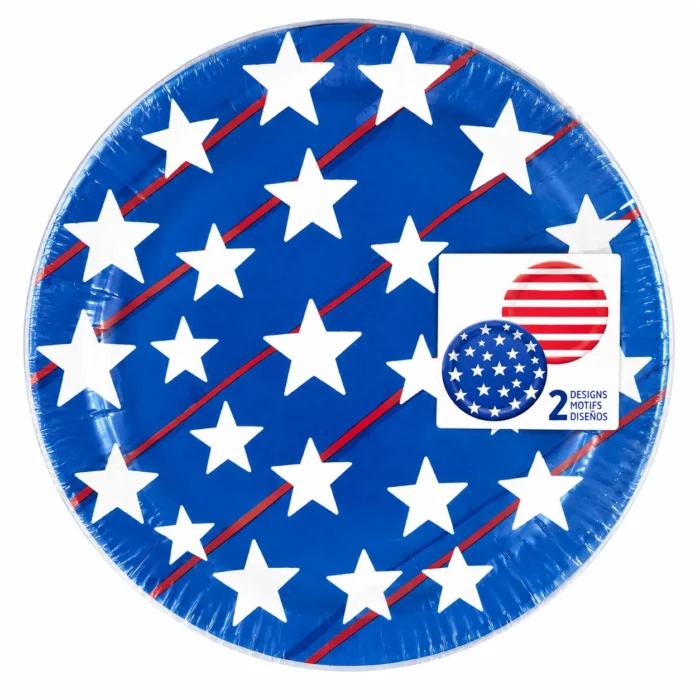 Patriotic Stars Paper Plates