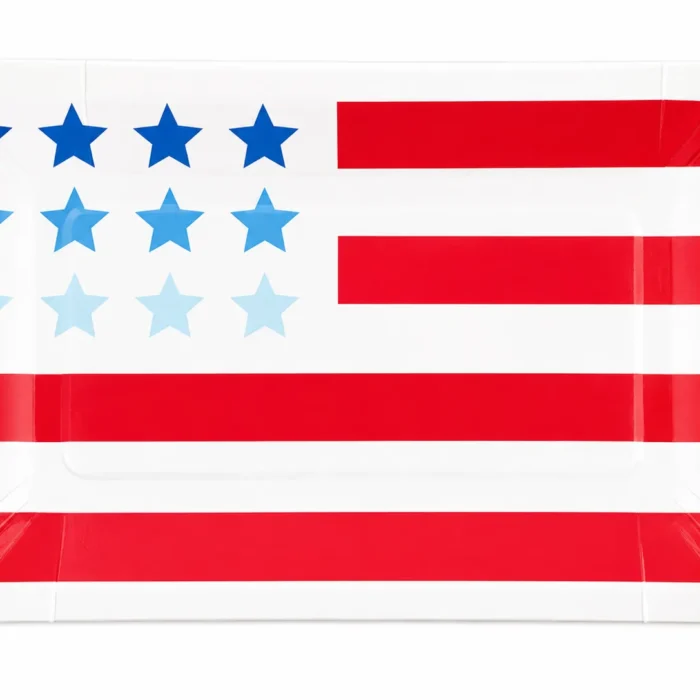 Patriotic American Flag Rectangular  Plates
