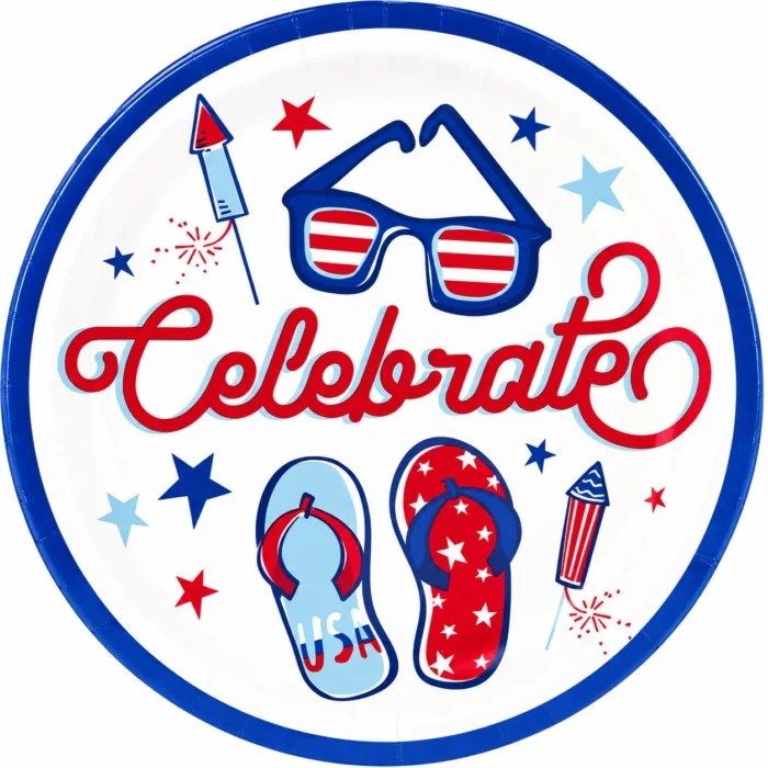 Celebrate Patriotic Paper Plates