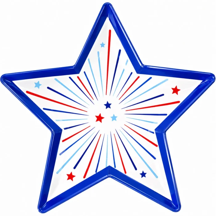 Patriotic Star-Shaped Party Plate