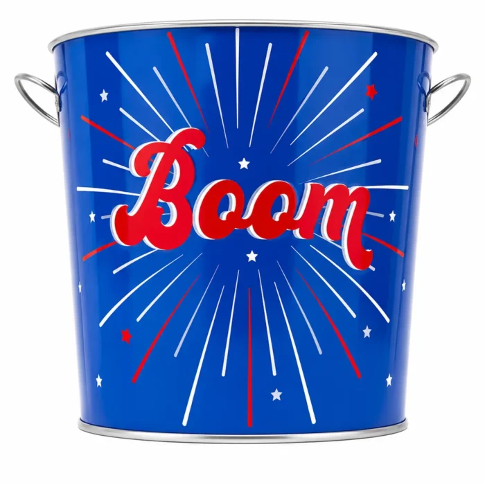 Patriotic “Boom” Metal Party Bucket